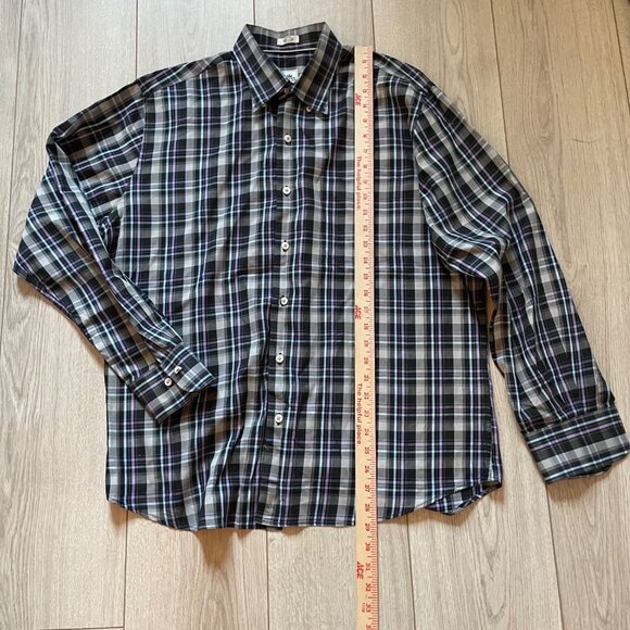 Peter Millar Mens Large Plaid Button-Down Shirt - Picture 5 of 9